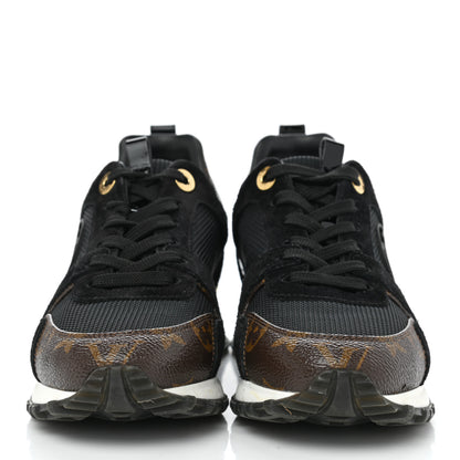 Louis Vuitton Suede Monogram Run Away Sneakers 35 Black 2 of 9