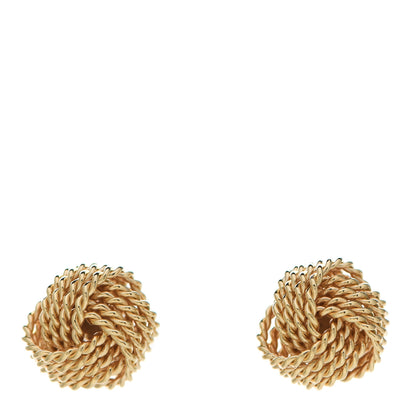 Tiffany 18K Yellow Gold Twist Knot Earrings 1 of 4