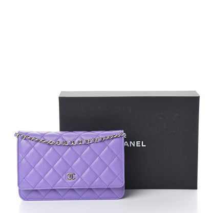 Chanel Caviar Quilted Wallet On Chain WOC Purple 9 of 9