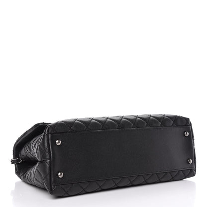 Chanel Caviar Quilted Medium Coco Handle Flap Black 4 of 13