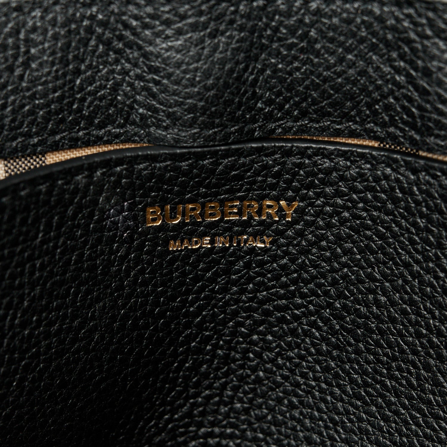 Burberry Grainy Calfskin Vintage Check Note Crossbody Bag Black 6 of 9