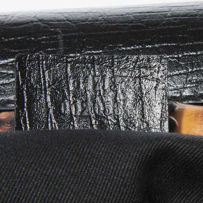 Gucci Monogram Bamboo Bullet Handbag Black 6 of 7