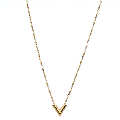Louis Vuitton Essential V Necklace Gold 1 of 8
