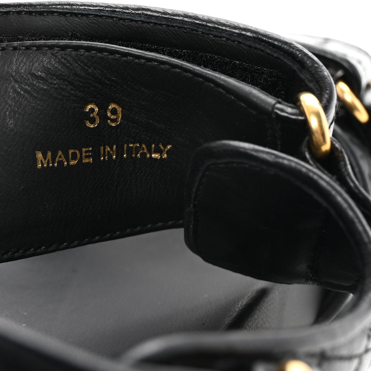 Nappa Matelasse Sporty Sandals 39 Black