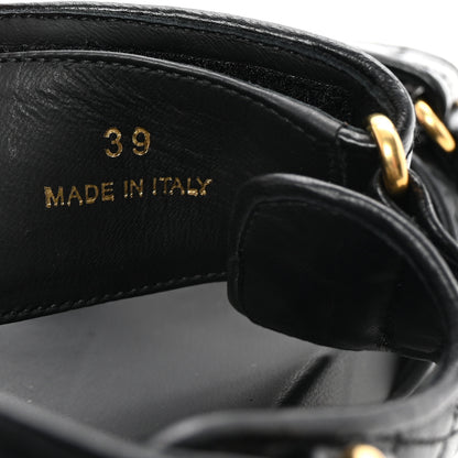 Miu Miu Nappa Matelasse Sporty Sandals 39 Black 9 of 10