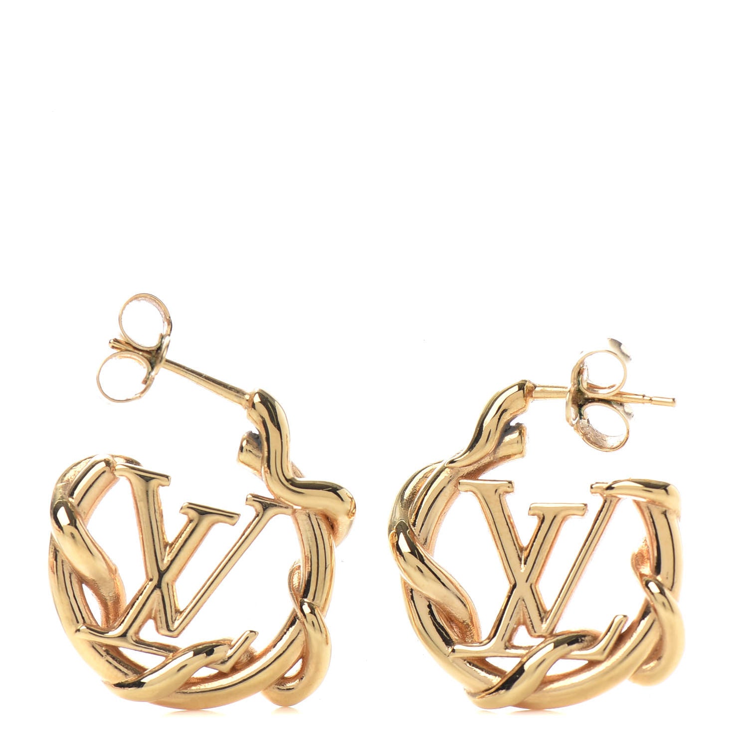 Louis Vuitton Garden Louise Hoop Earrings Gold 1 of 3