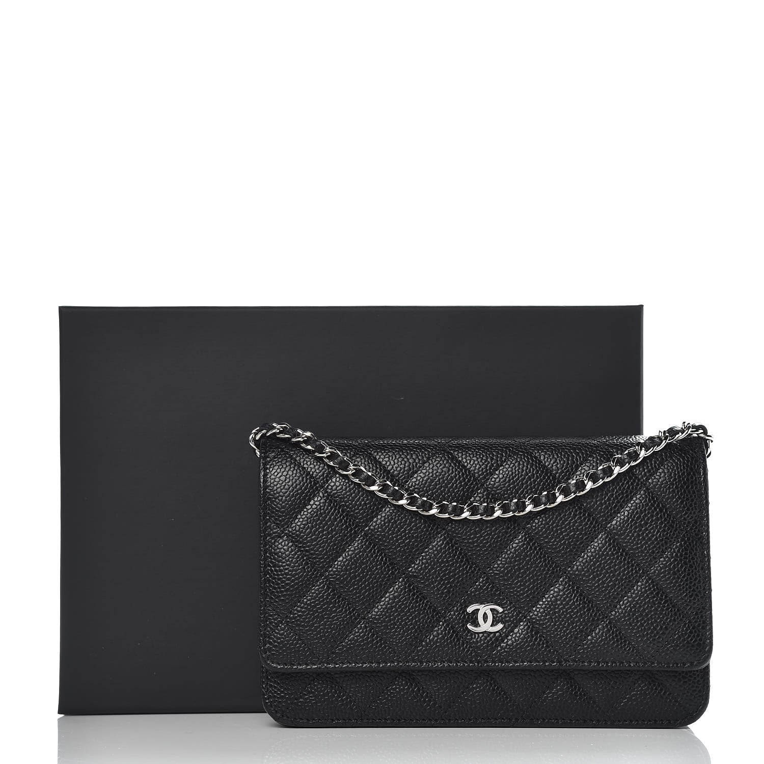 Chanel Caviar Quilted Wallet On Chain WOC Black 11 of 11