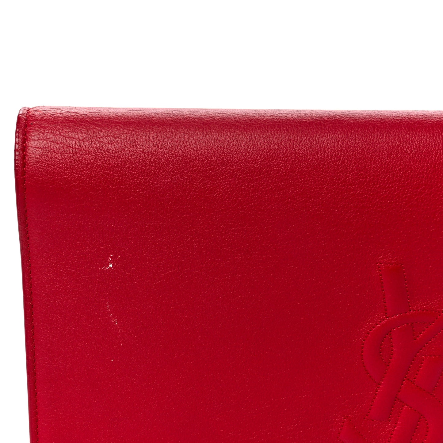 Calfskin Monogram Large Belle De Jour Clutch Red
