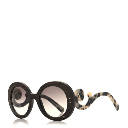 Prada Wooden Baroque Sunglasses SPR 27R Tortoise Dark Brown 1 of 6