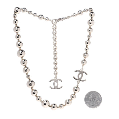 Chanel Metal CC Bead Necklace Gold 3 of 5