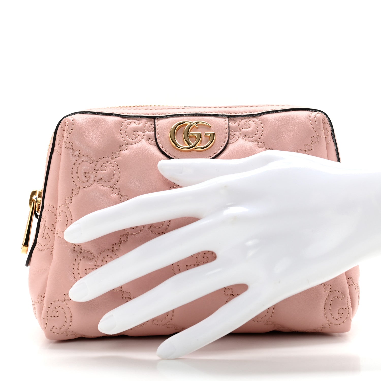 Gucci Calfskin GG Matelasse Beauty Case Perfect Pink 2 of 7