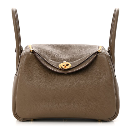 Hermes Taurillon Clemence Lindy 26 Etoupe 1 of 12