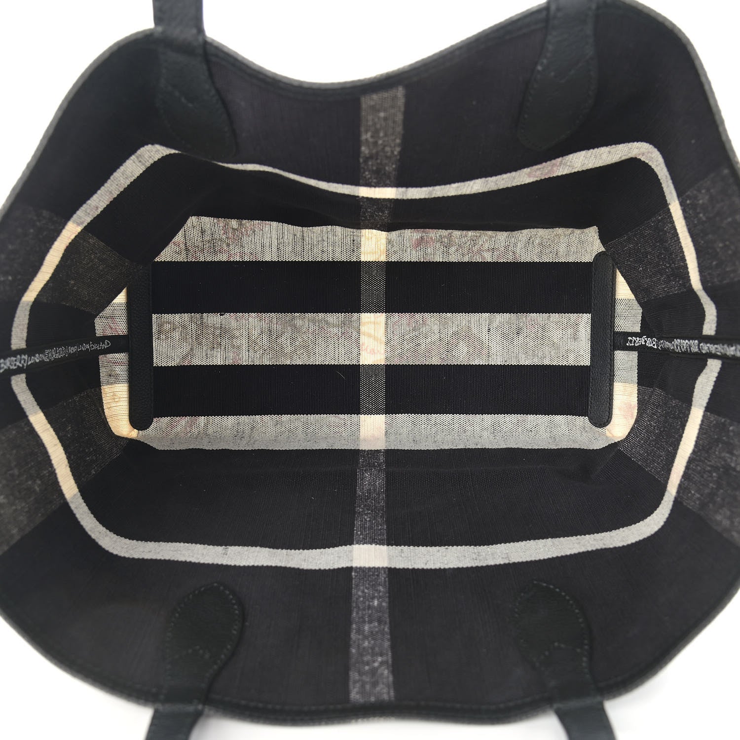 Burberry Coated Canvas Mega Check Sketchbook Medium Reversible Doodle Tote Black 8 of 18