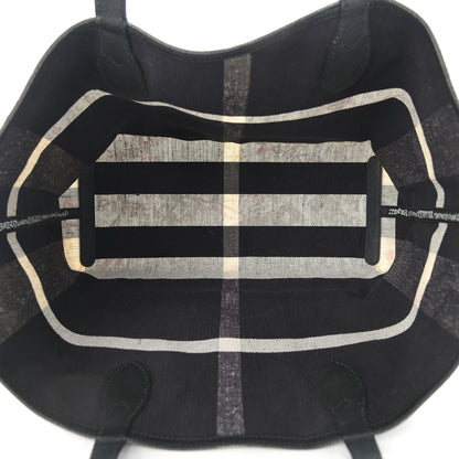 Burberry Coated Canvas Mega Check Sketchbook Medium Reversible Doodle Tote Black 8 of 18