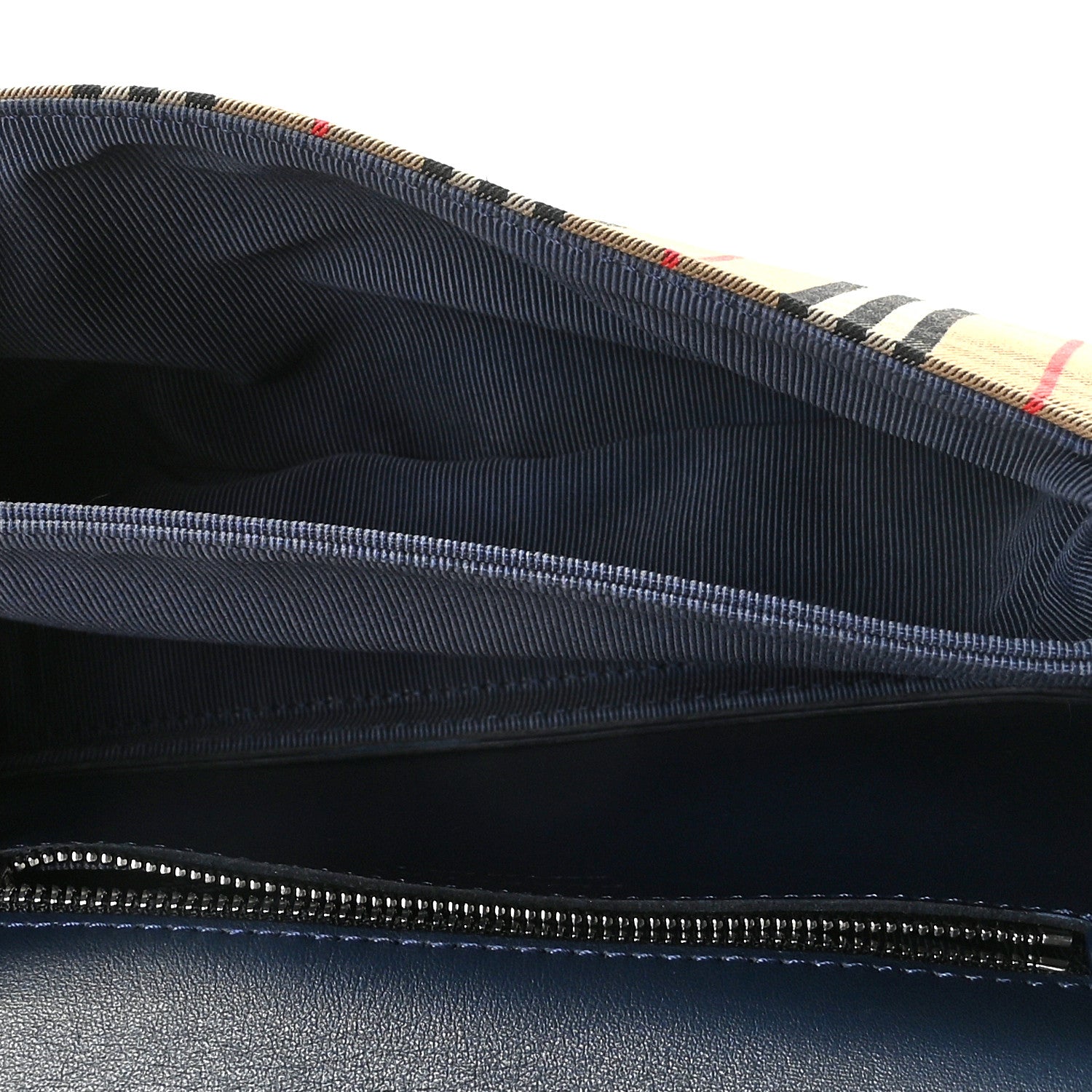 Burberry Smooth Calfskin 1983 Knight Check Grommet Chain Shoulder Bag Ink Blue 8 of 12