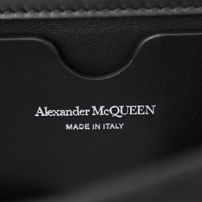 Alexander McQueen Calfskin Studded Knuckle Satchel Black Silver 6 of 13