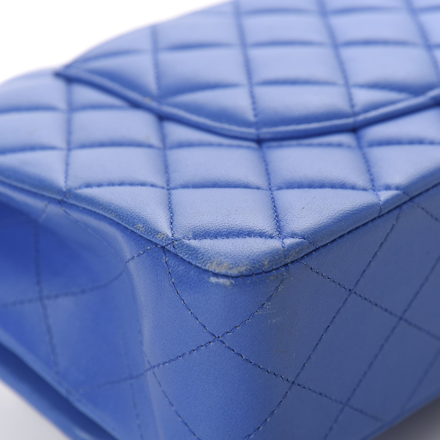 Chanel Lambskin Quilted Medium Double Flap Blue 11 of 16