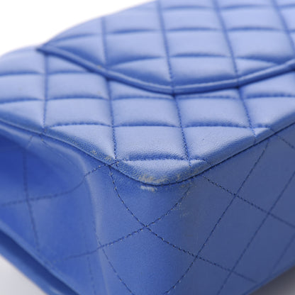 Chanel Lambskin Quilted Medium Double Flap Blue 11 of 16