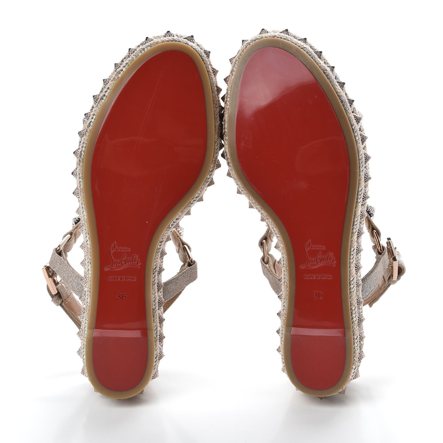 Christian Louboutin Glitter Mini Specchio Vintage Pyraclou 60 Platform Sandals 36 Courtisane 5 of 8