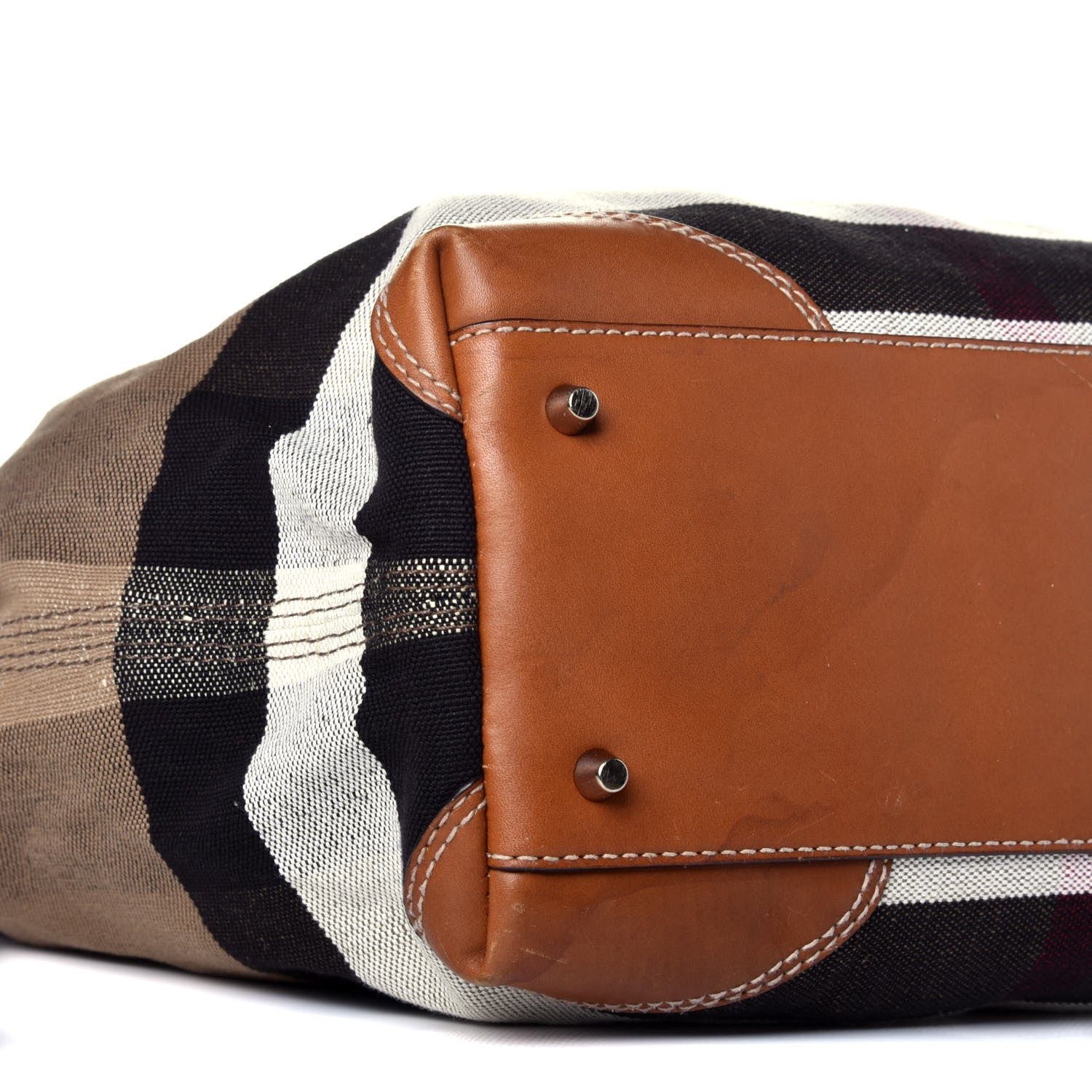 Burberry Canvas Mega Check Medium Maidstone Saddle Brown 7 of 10