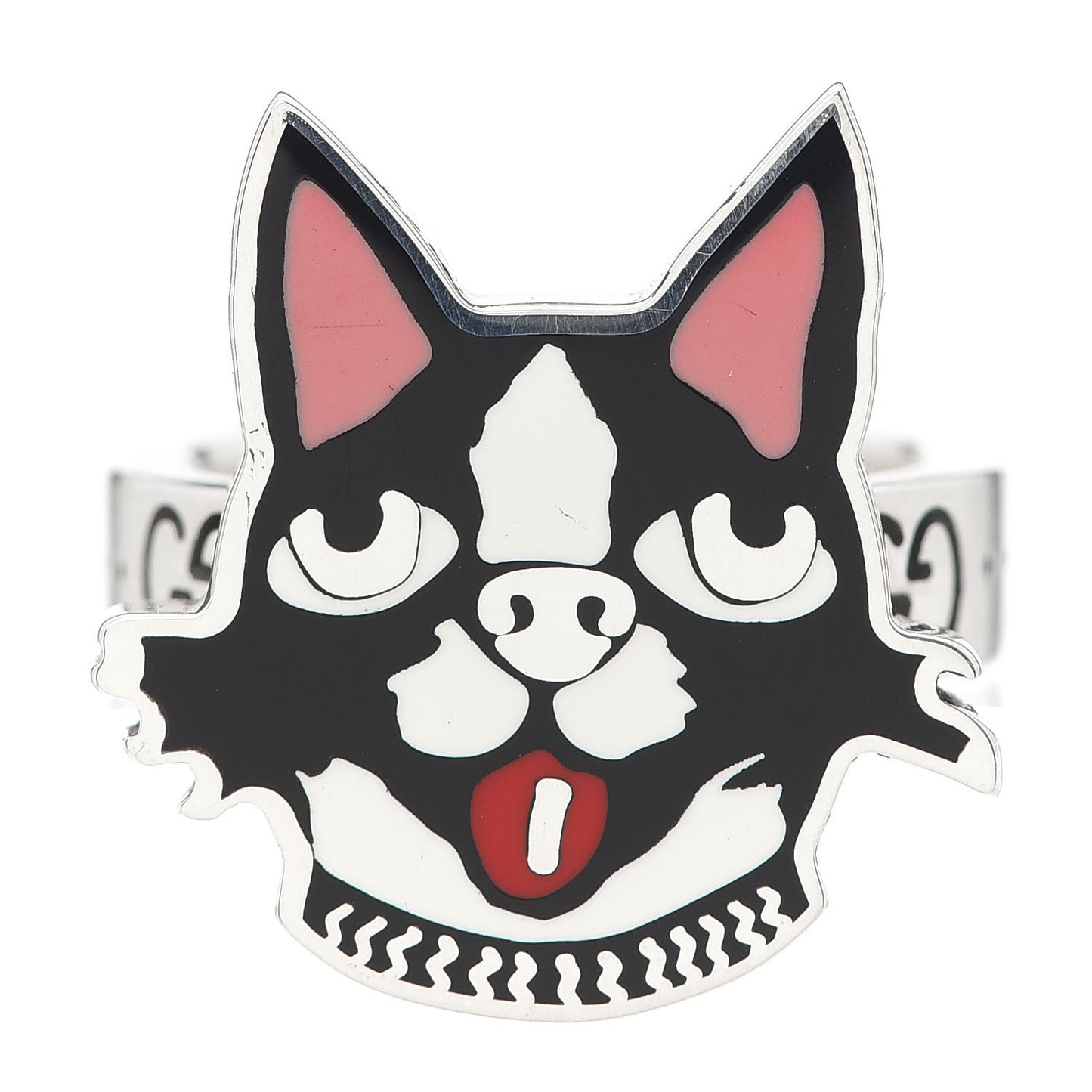 Sterling Silver Enamel Bosco Ring 53 6.25