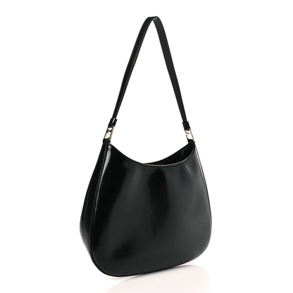 Prada Spazzolato Cleo Shoulder Bag Black 4 of 9