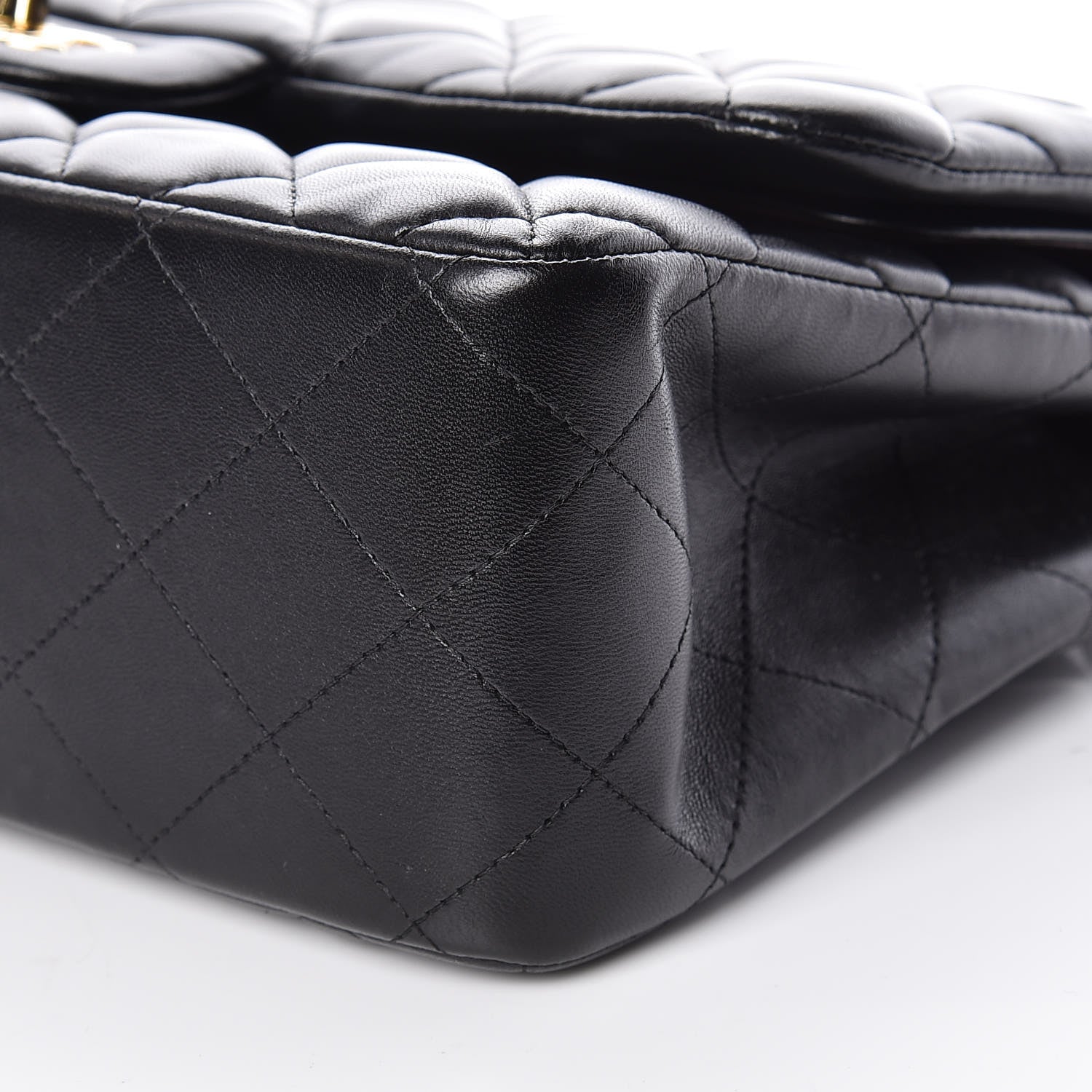 Chanel Lambskin Quilted Jumbo Double Flap Black 9 of 16