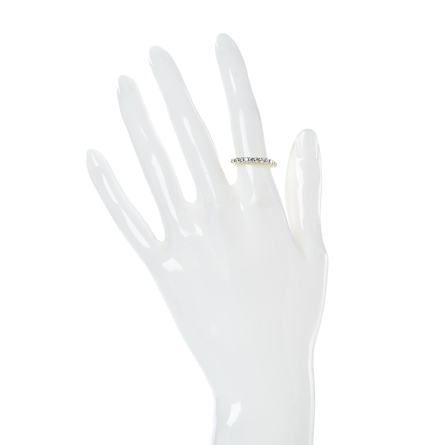 Tiffany 18K Yellow Gold Diamond Half Circle Band Ring 49 4.75 2 of 6