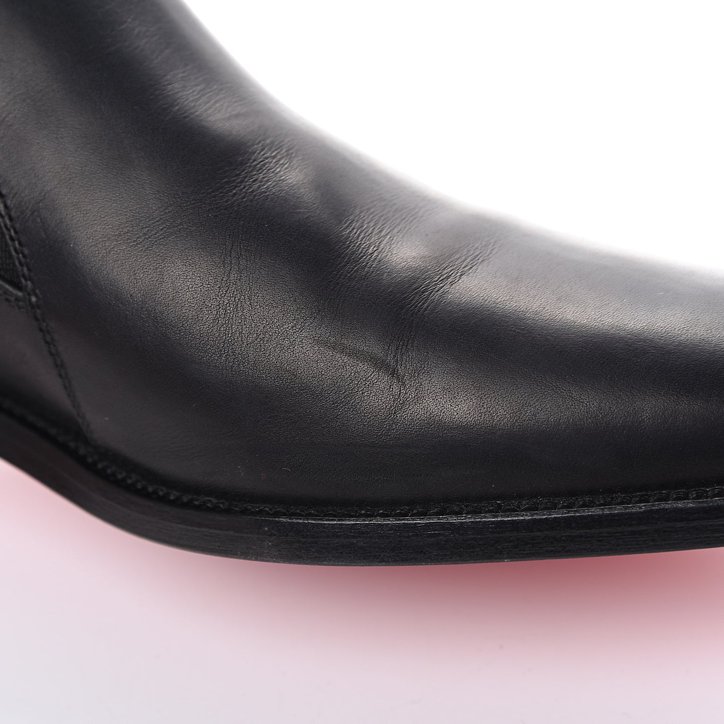 Calfskin Mens Melon Flat Chelsea Boots 41 Black
