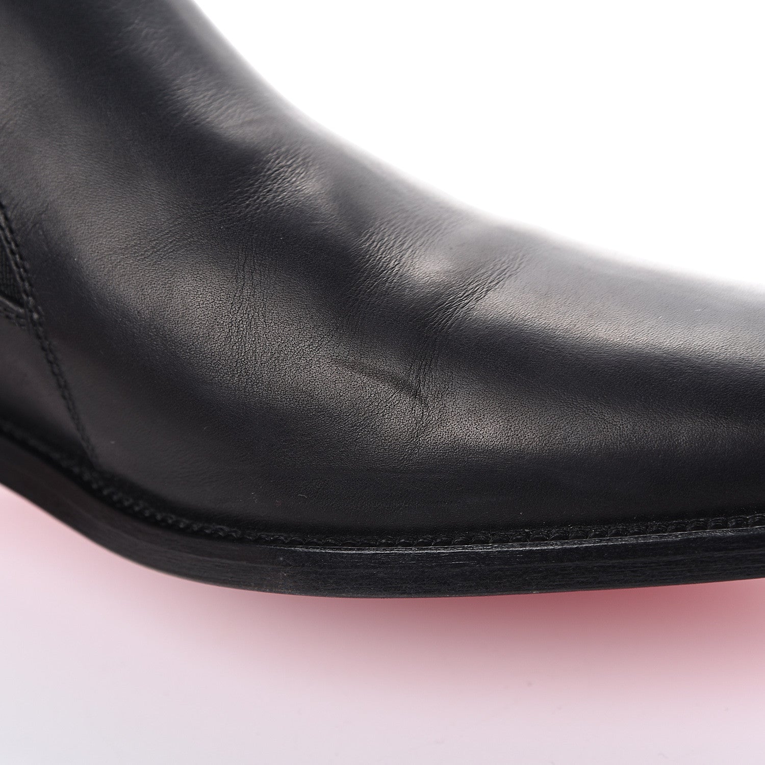 Christian Louboutin Calfskin Mens Melon Flat Chelsea Boots 41 Black 11 of 13