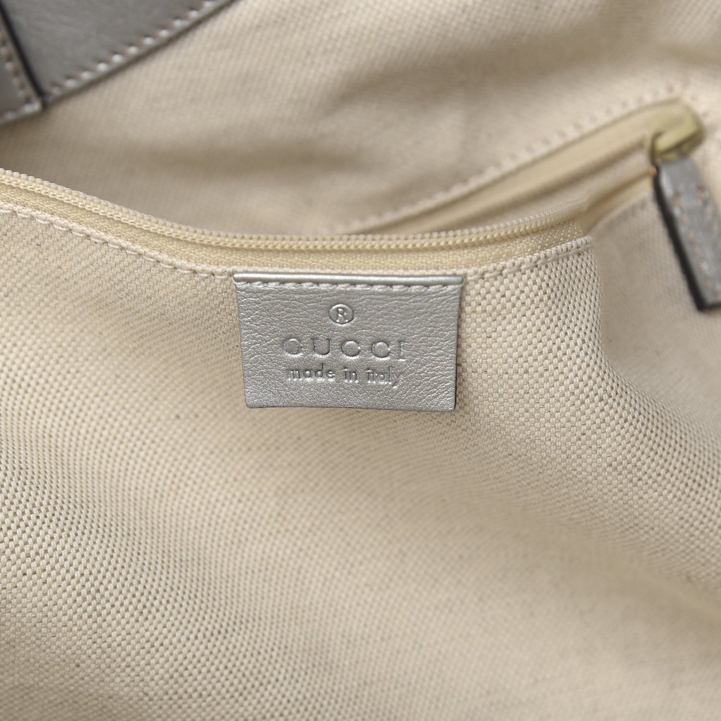 Guccissima Large Sukey Tote Silver