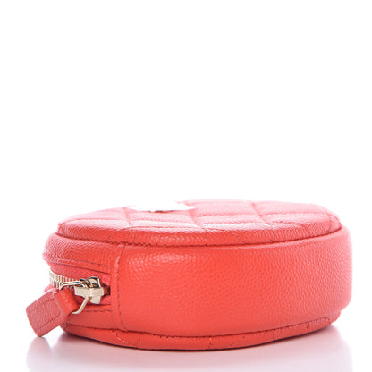 Chanel Caviar Quilted Zip Around Classic Coin Purse Red 4 of 8