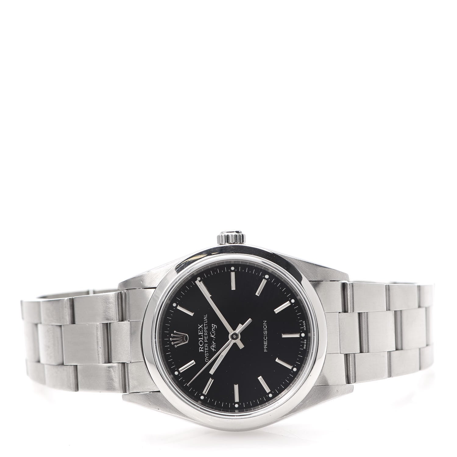 Rolex Stainless Steel 34mm Air-King Oyster Perpetual Precision Watch Black 14000 3 of 5