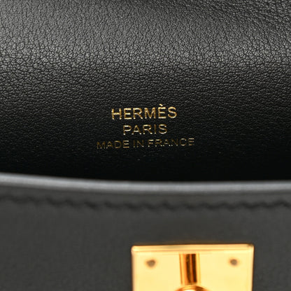 Hermes Swift Kelly Pochette Clutch Black 6 of 11