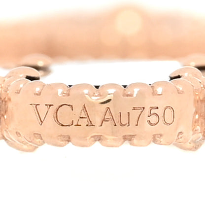 Van Cleef & Arpels 18K Rose Gold Diamond Gray Mother of Pearl 5 Motifs Vintage Alhambra Bracelet 4 of 6