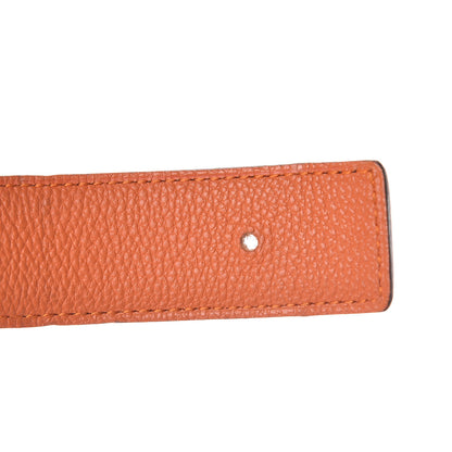 Hermes Swift Togo 32mm Constance Reversible H Belt 85 Black Orange 9 of 9