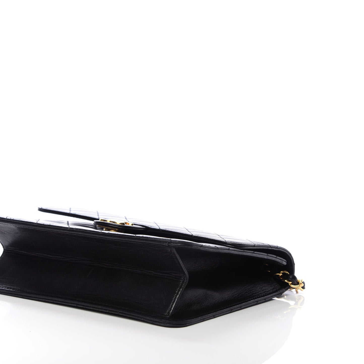 Lambskin Quilted Small Single Flap Black