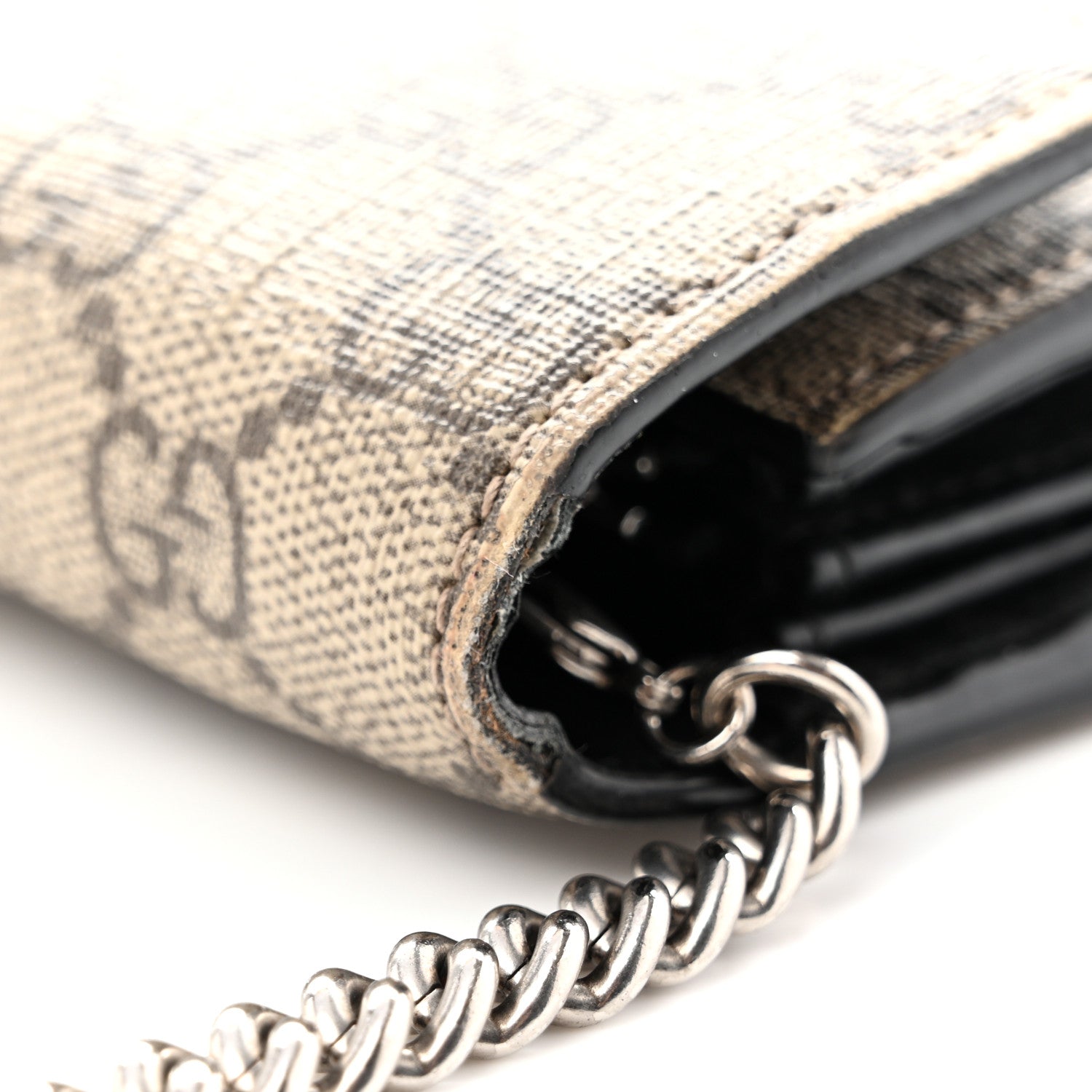 Gucci GG Supreme Monogram Mini Dionysus Chain Wallet Beige Black 13 of 13