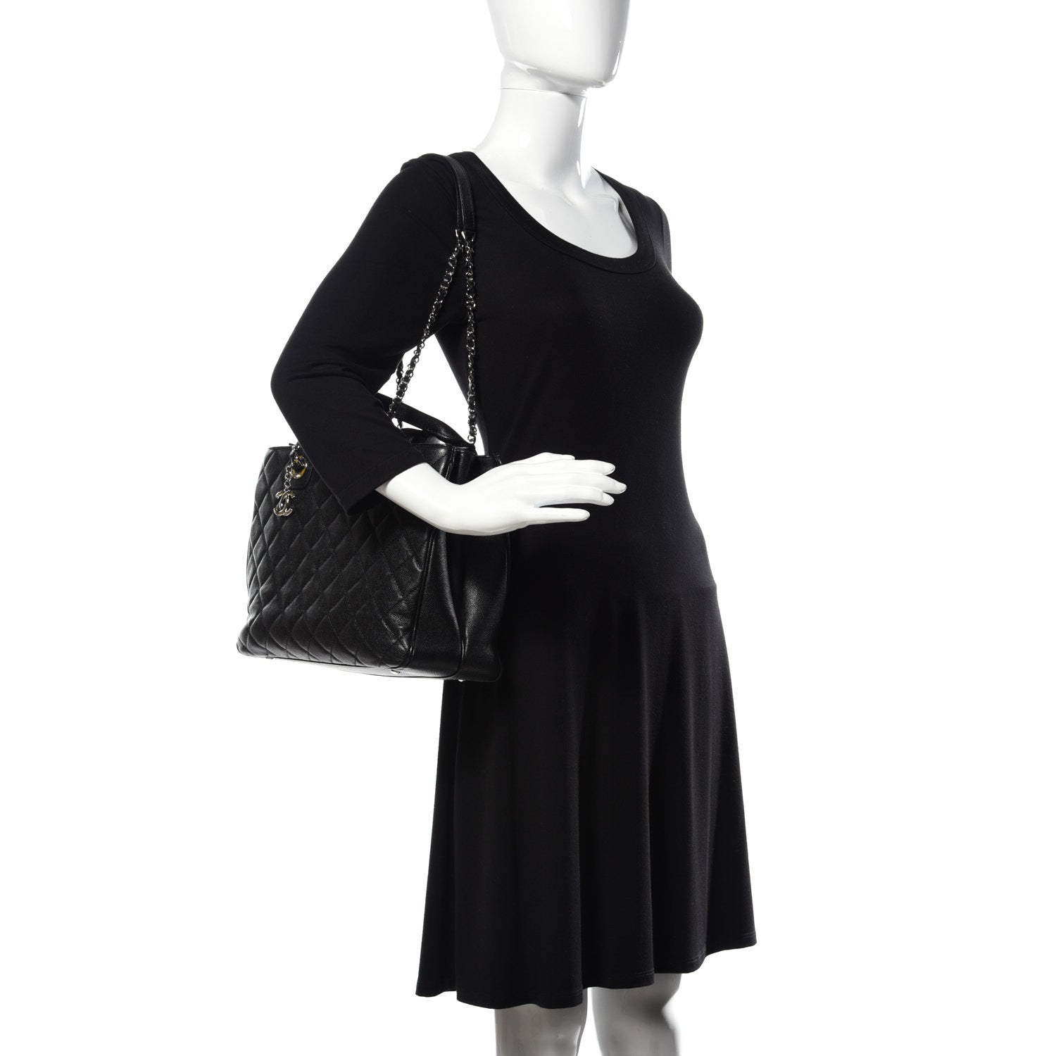 Chanel Caviar Quilted Urban Companion Top Handle Shopping Tote Black 2 of 23