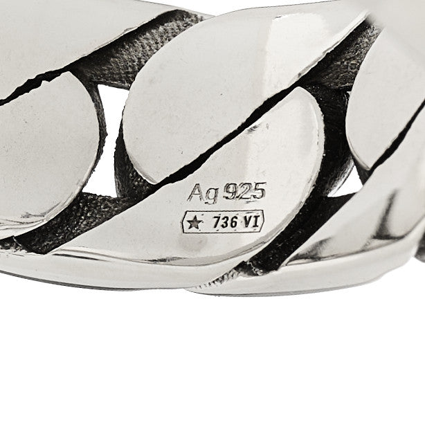 Sterling Silver Interlocking G Chainlink Wide Band Ring 59 8.75