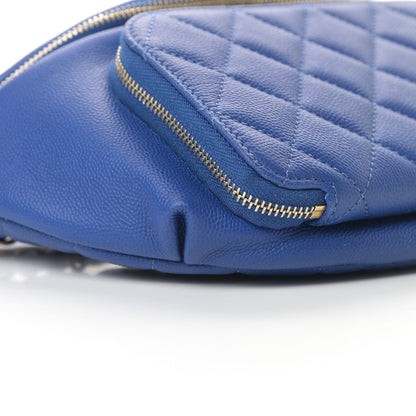 Chanel Caviar Quilted Business Affinity Waist Belt Bag Dark Blue 9 of 10