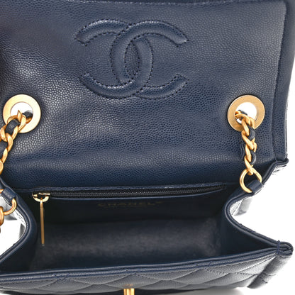 Chanel Caviar Quilted Mini Sweet Classic Flap Navy Blue 5 of 10