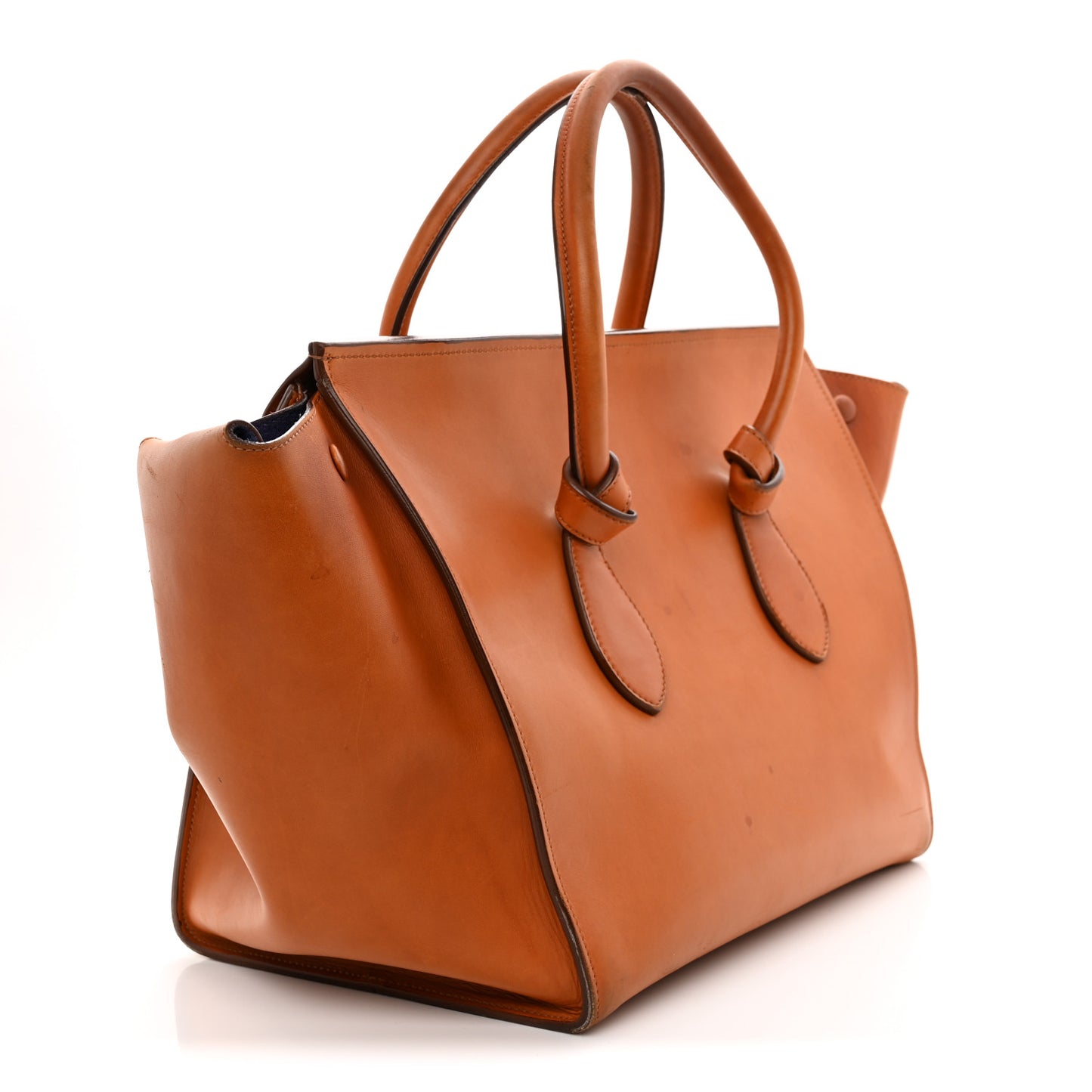 Natural Calfskin Medium Tie Knot Tote Tan
