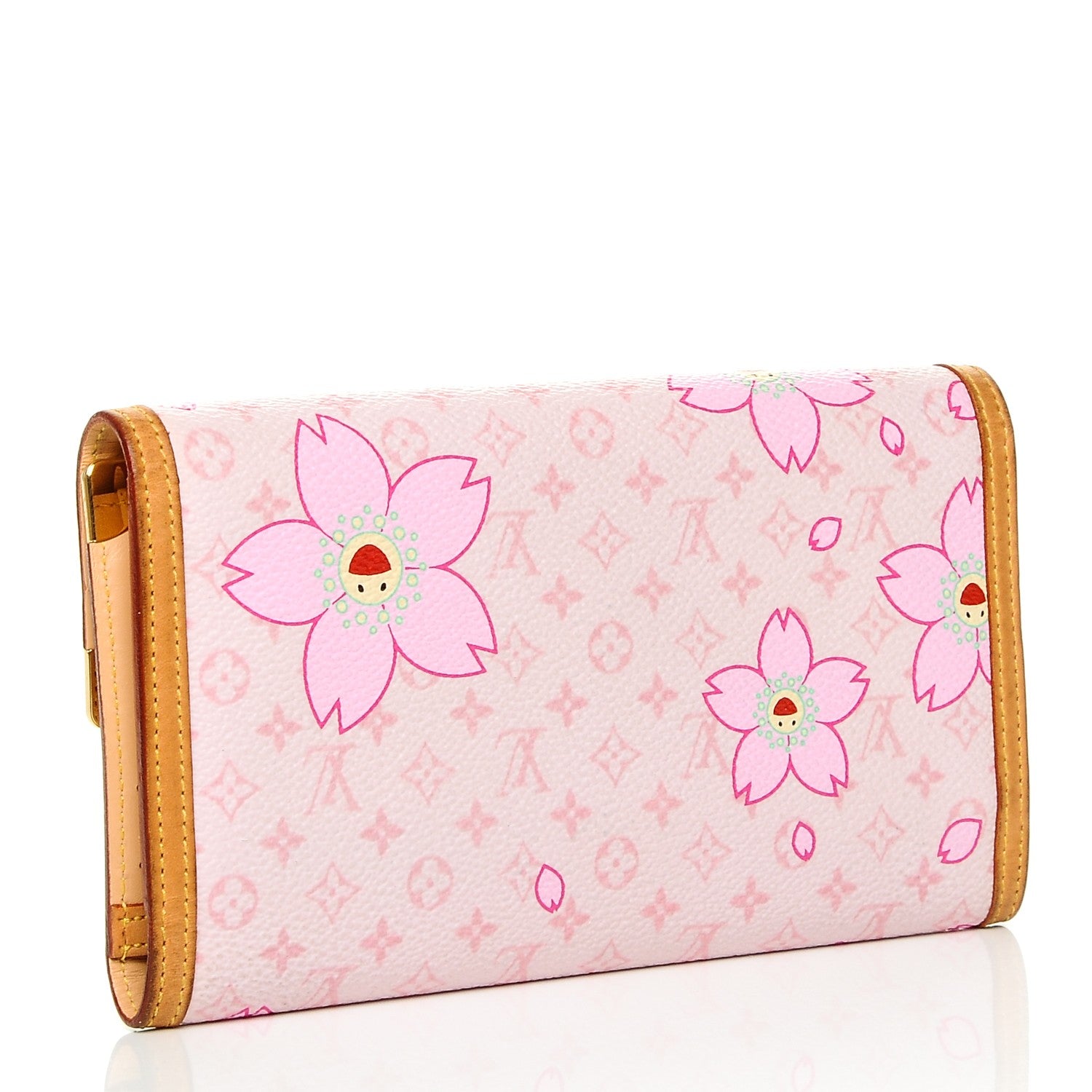 Louis Vuitton Monogram Cherry Blossom Porte Tresor International Wallet Pink 3 of 6