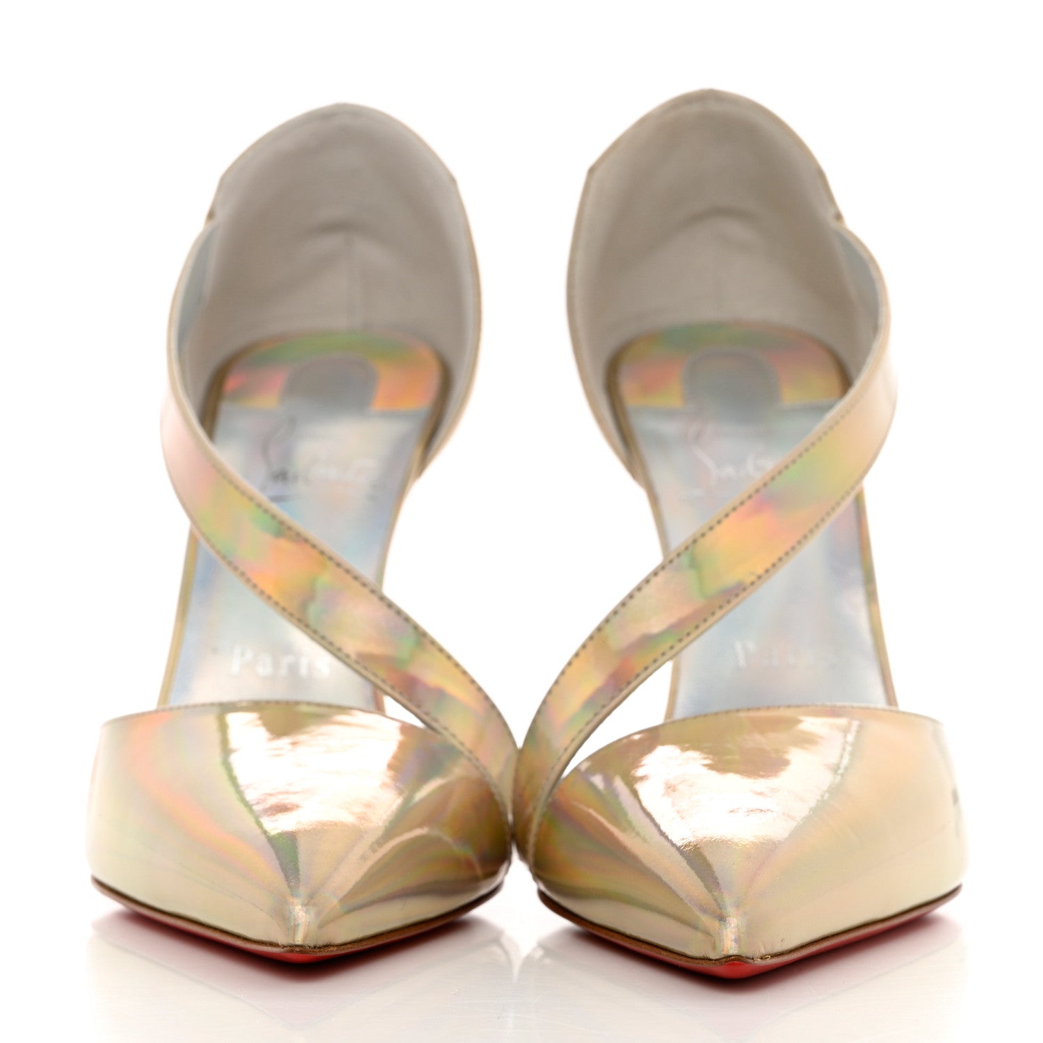 Christian Louboutin Patent Psychic Astridal 100 Pumps 37.5 Gold 3 of 10