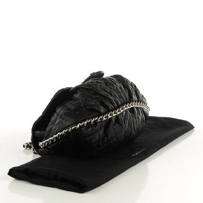 Chanel Washed Lambskin Quilted Large Chain Around Messenger Black 4 of 7