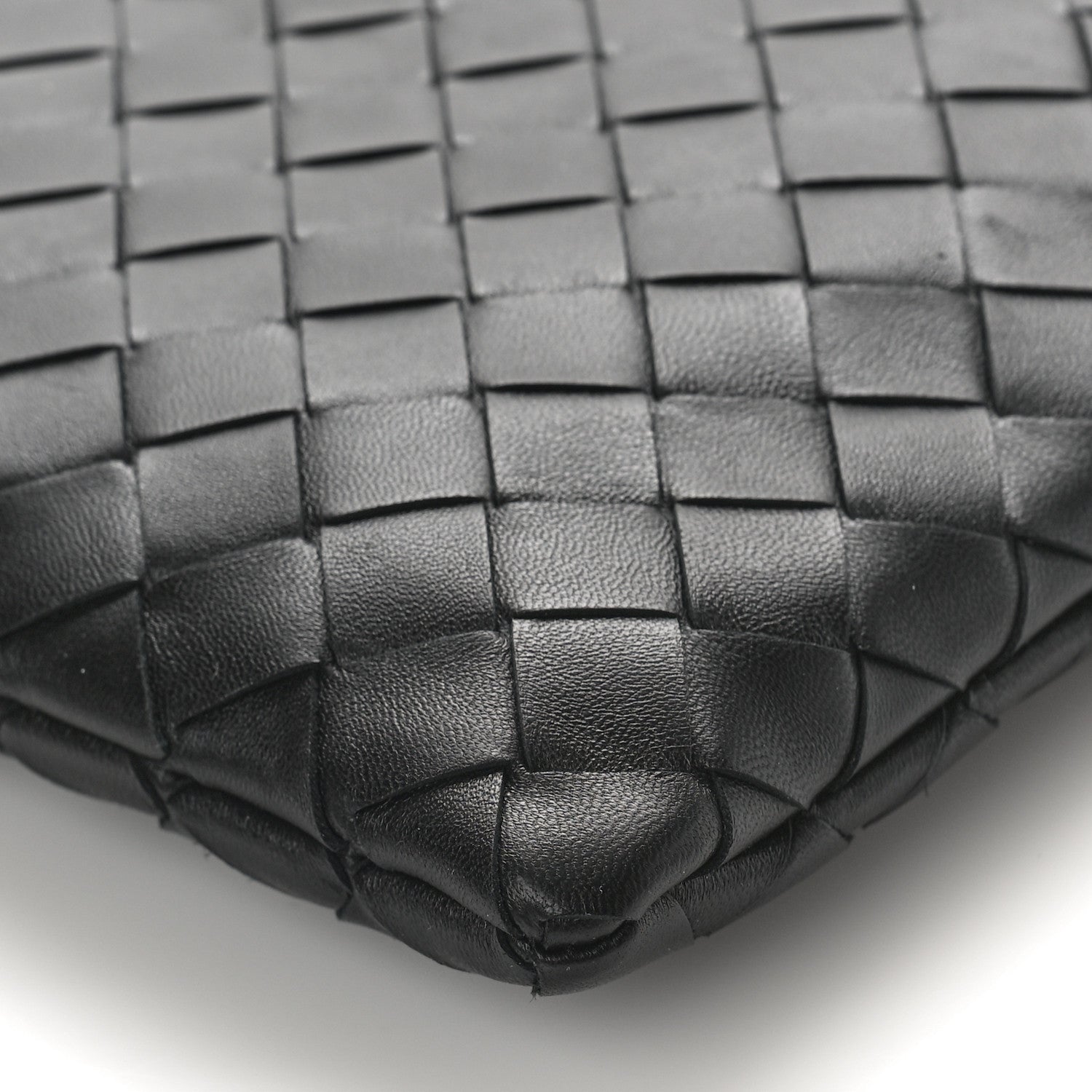 Bottega Veneta Nappa Intrecciato Medium Flat Zip Pouch Black 8 of 8