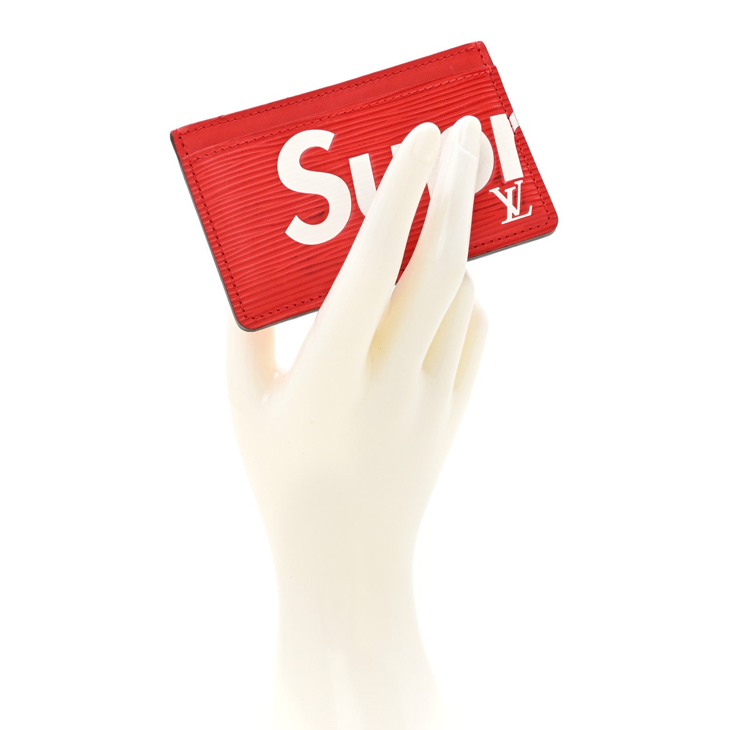 Louis Vuitton X SUPREME Epi Card Holder Red 2 of 10