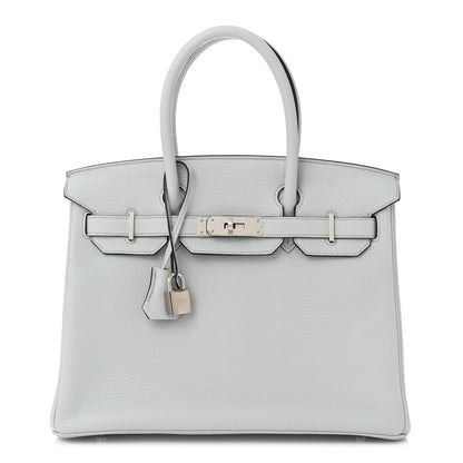 Hermes Taurillon Clemence Birkin 30 Bleu Pale 1 of 11