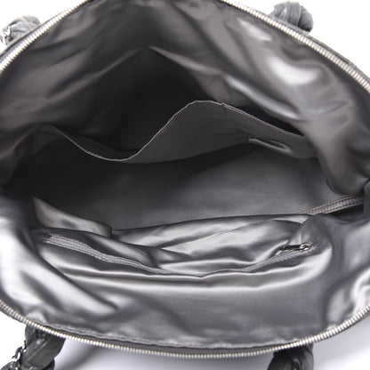 Chanel Distressed Lambskin Large Lady Braid Satchel Dark Grey 4 of 8